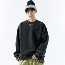 DUKEEN 400G Heavyweight Sweatshirt for Men 2025 Autumn Vintasge Style Washed-Out Solid Color Pullover Casual Men's Clothing