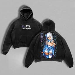 Re ZERO Anime Clothing Subaru Graphic Hooded Men Women Cotton Hoodies Vintage Washed Sweatshirt Harajuku Male Casual Streetwear