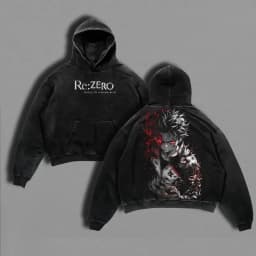 Re ZERO Anime Clothing Subaru Graphic Hooded Men Women Cotton Hoodies Vintage Washed Sweatshirt Harajuku Male Casual Streetwear