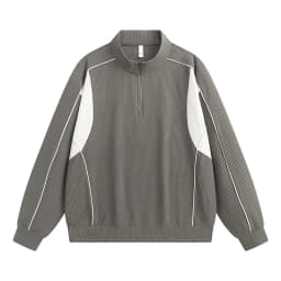 Spring and Autumn fashion solid color sports fitness running breathable pullover sweatshirt men's casual loose high quality top