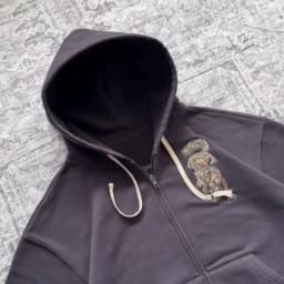 2026 New Retro Tiger Embroidered Zipper Hoodie Coat American Y2k Men's High Street Casual Loose Hoodie Jacket Streetwear