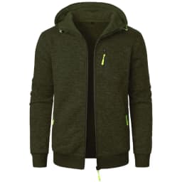 New Streetwear Men's Long Sleeve Sweatshirts for Men Zipper Hooded Oversize Winter Warm Jacket Coat Outdoor Tracksuit Men