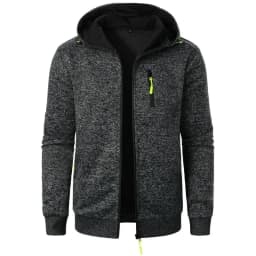 New Streetwear Men's Long Sleeve Sweatshirts for Men Zipper Hooded Oversize Winter Warm Jacket Coat Outdoor Tracksuit Men