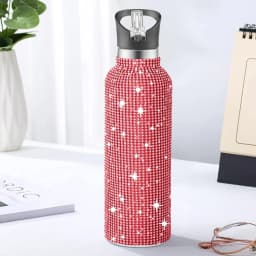 350/500/750/1000ML Bling Diamond Tumble Insulated Cup Sport Vacuum Flask Stainless Steel Large Capacity Portable Water Bottle
