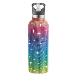 350/500/750/1000ML Bling Diamond Tumble Insulated Cup Sport Vacuum Flask Stainless Steel Large Capacity Portable Water Bottle
