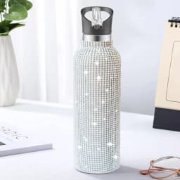 350/500/750/1000ML Bling Diamond Tumble Insulated Cup Sport Vacuum Flask Stainless Steel Large Capacity Portable Water Bottle