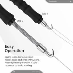 2024 New Semi-Automatic Rebar Tying Machine Wire Knoting Pliers Straight Pull Bar Binding Hook Construction Site Winding Tool