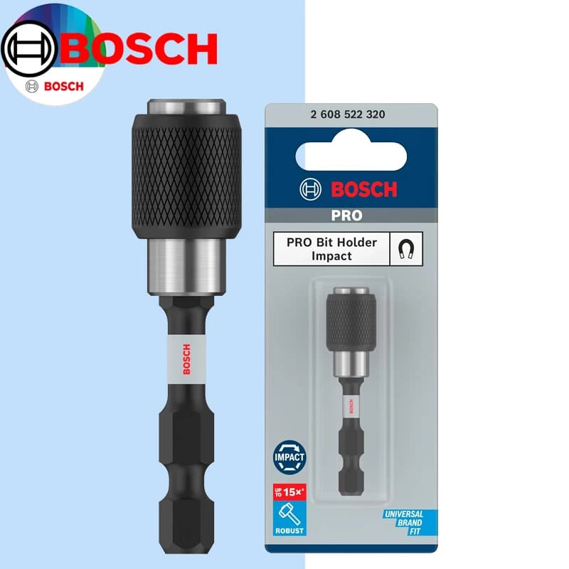 BOSCH 2608522320 PRO Bits Holder Quick Change For Impact Screwdrivers 60 mm 1/4" Hex Shank Pick Click Power Tool Accessories