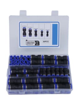 Reliable Quick Connect Fittings Set of 80 Straight Push Connectors Designed for Strong Connections in Various Tubes