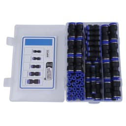 Reliable Quick Connect Fittings Set of 80 Straight Push Connectors Designed for Strong Connections in Various Tubes