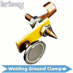 Welding Magnet Head Magnetic Welding Ground Clamp Tools Strong Magnetism Large Suction Copper Tail Welding Stability Clamps