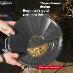 1/3/5Pcs Outdoor Wash Gold Panning Equipment Gold Pan With Riffle Design Prospecting Tool For Gold Mining Metal Detect Efficient
