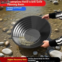 1/3/5Pcs Outdoor Wash Gold Panning Equipment Gold Pan With Riffle Design Prospecting Tool For Gold Mining Metal Detect Efficient