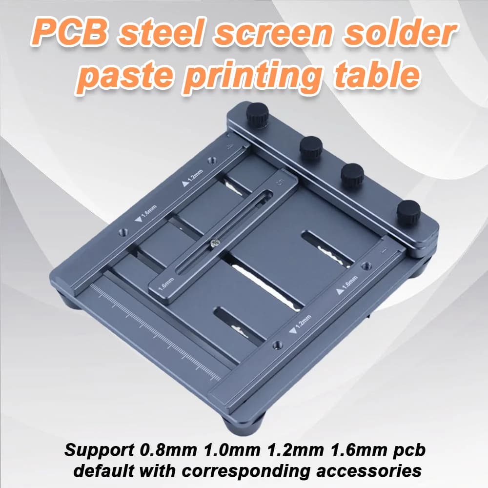 Mini Steel Stencil Printing Jig for PCB Assembly (Supports Double-Sided SMT) New Version CNC Solder Paste Stencil Fixture