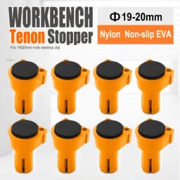 19mm 20mm 8pcs Nylon Bench Dogs Set Precision Woodworking Tool for Workbench Holes Anti-Slip EVA Rubber Inserts