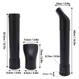 Hand Held Blower Nozzle Leaf Blower Nozzles ABS Flat End Multifunctional Handheld Car Drying Nozzle Attachments for Yard Garden
