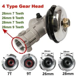26/28mm 7/9T Trimmer Gearbox Brush Cutter Trimmer Replace Gear Head Gearhead Garden Power Tools Set