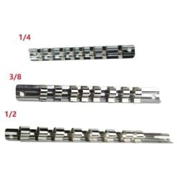 1Pcs Socket Rack Holder 1/4" 3/8" 1/2" With 8 Clips On Rail Tool Organizer Storage Socket Storage Rack For Storing Loose Socket