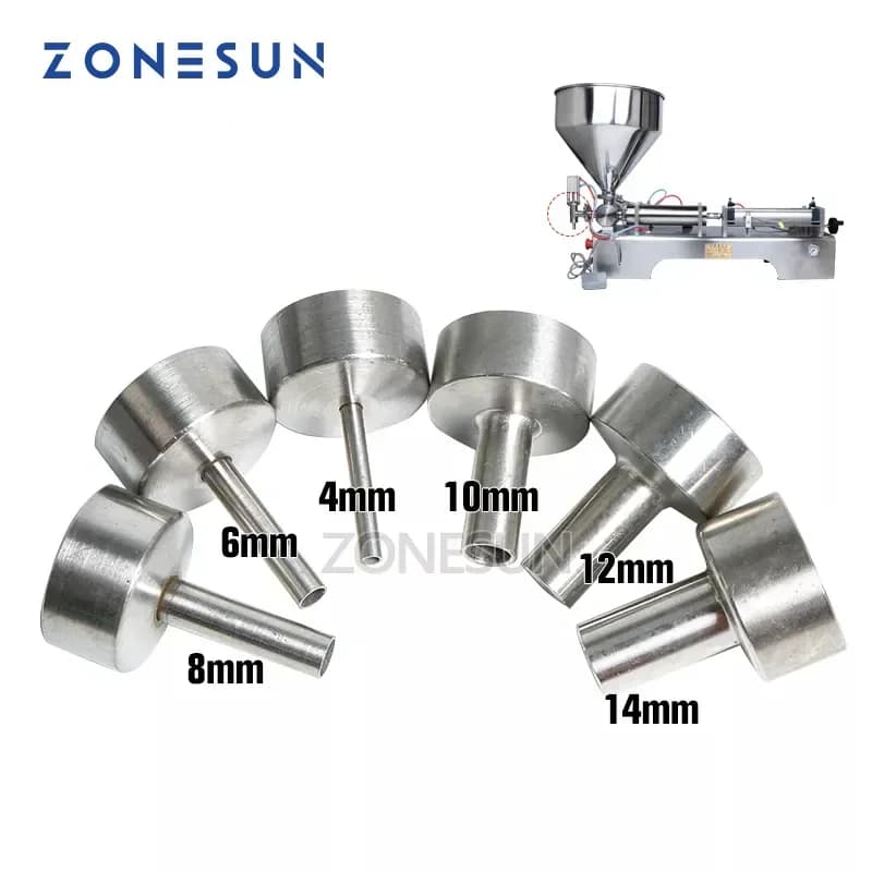 ZONESUN Paste Filling Machine Nozzle 4mm 6mm 8mm 10mm 12mm for Machine