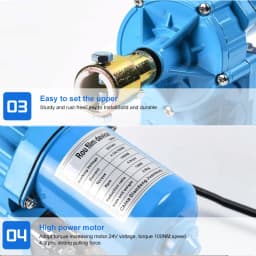 Electric Film Roller Greenhouse Roll Up Tools 24V Motor Electric Film Roll Machine 100W/150W Film Winding Machine