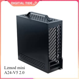 2025 Spot Lzmod Mini A24-V5 2.0 Dual Slot Single Display 1U Power Supply ITX Chassis with Double-Sided Chamfering