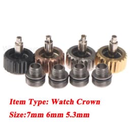 1 Set 7mm 6mm 5.3mm For Rolex Watch Crowns Watch Waterproof Replacement Assorted Repair Tools High Quality Watch Head Crowns