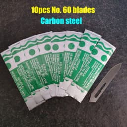 No11/23/24/60 Stainless Steel Blade Carbon Steel Surgical Blade Separate Package Open Express Unbox Engraving Cut Fish Replace