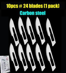 No11/23/24/60 Stainless Steel Blade Carbon Steel Surgical Blade Separate Package Open Express Unbox Engraving Cut Fish Replace