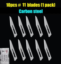 No11/23/24/60 Stainless Steel Blade Carbon Steel Surgical Blade Separate Package Open Express Unbox Engraving Cut Fish Replace