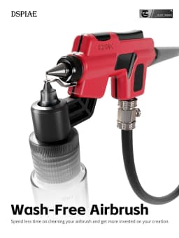 DSPIAE PT-AB Self Cleaning Airbrush No Clean Spray Pen for Gundam Scale Model Coloring Tools Easy to Spray Model Painting DIY