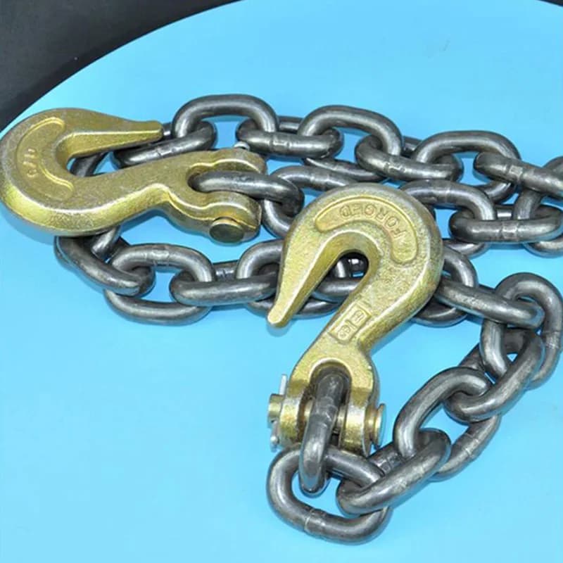 8mm Alloy and Iron Welded Transport Chain with Galvanized Finish 1/2\" Heavy G80 Steel Tow Chain