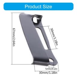 K Sheath Waist Clip Accessories K Sheath Clip for KYDEX Scabbard Carrying Clip K Sheath Waist Clip with Screws for Tool