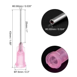 10/20pcs 14G 15G 16G 18G 19G 20G 21G 22G 1" Blunt Tip Dispensing Needle for Liquid Glue Gun 43mm Length