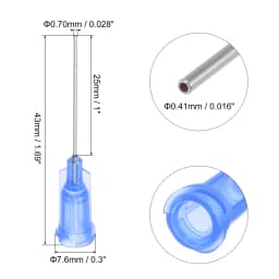 10/20pcs 14G 15G 16G 18G 19G 20G 21G 22G 1" Blunt Tip Dispensing Needle for Liquid Glue Gun 43mm Length