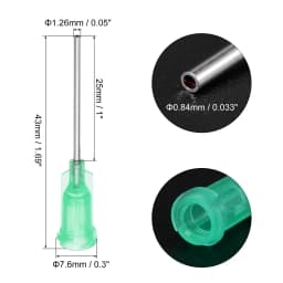 10/20pcs 14G 15G 16G 18G 19G 20G 21G 22G 1" Blunt Tip Dispensing Needle for Liquid Glue Gun 43mm Length