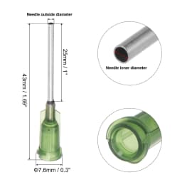 10/20pcs 14G 15G 16G 18G 19G 20G 21G 22G 1" Blunt Tip Dispensing Needle for Liquid Glue Gun 43mm Length