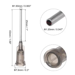 10/20pcs 14G 15G 16G 18G 19G 20G 21G 22G 1" Blunt Tip Dispensing Needle for Liquid Glue Gun 43mm Length