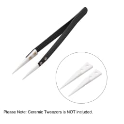 1/2/4Pair White/Black Straight Pointed Ceramic Tips Replaceable Heat Resistance Non-Conductive Heads for Ceramic Tweezers