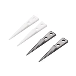 1/2/4Pair White/Black Straight Pointed Ceramic Tips Replaceable Heat Resistance Non-Conductive Heads for Ceramic Tweezers