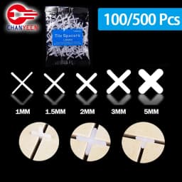 100-500pcs Ceramic Tile Spacer 1/1.5/2/2.5/3/5/8/10mm Cross Tile Leveling System Clips For Floor Wall Laying Construction Tools