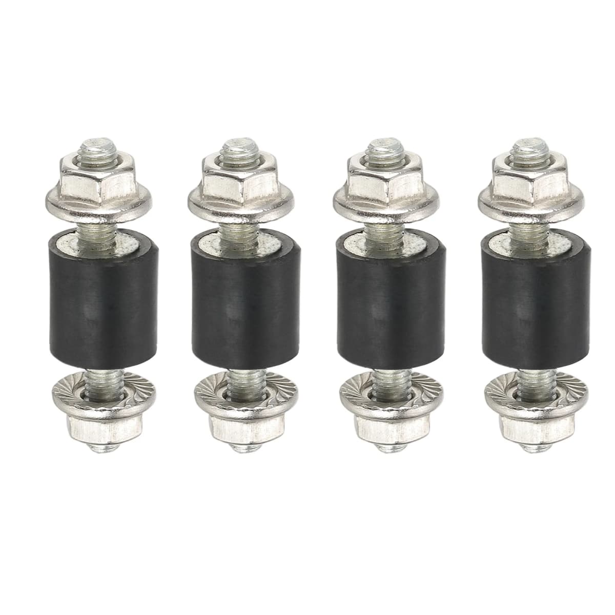 4/8Pcs M3 M4 M5 M6 Rubber Isolator Mounts Rubber Studs Shock Absorber Anti-Vibration Isolation Damping Mounts with Lock Nuts