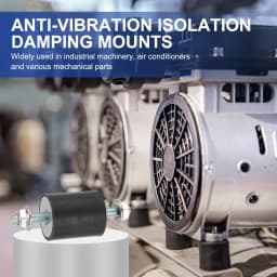 4/8Pcs M3 M4 M5 M6 Rubber Isolator Mounts Rubber Studs Shock Absorber Anti-Vibration Isolation Damping Mounts with Lock Nuts