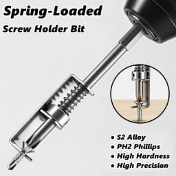 Spring Loaded Screwdriver Bit Anti Drop Fixing Clamp Phillips Drill Bit Screw Holder Set For Electric Drill Hand Tool Accessory