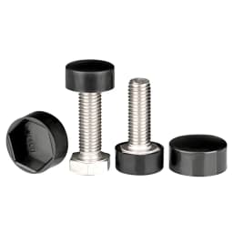 20Pcs Hexagonal Nut Flat Head Plastic Protective Cap External Hexagonal Screw Low Head Decorative Cap Dust-Proof Cover
