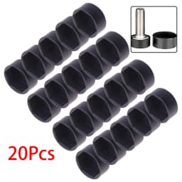 20Pcs Hexagonal Nut Flat Head Plastic Protective Cap External Hexagonal Screw Low Head Decorative Cap Dust-Proof Cover