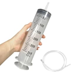 150ml-500ml Large Capacity Syringe Syringes Reusable Pump Measuring 1.3m Tube Feeding Ink Big Syringe Hydroponics Nutrient
