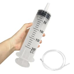 150ml-500ml Large Capacity Syringe Syringes Reusable Pump Measuring 1.3m Tube Feeding Ink Big Syringe Hydroponics Nutrient