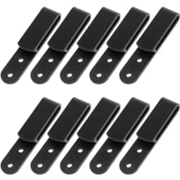 10PCS/LOT Tactical Black Tough Clip Belt Clip Universal Sheath/Holster Clip Loop With Mounting Screws