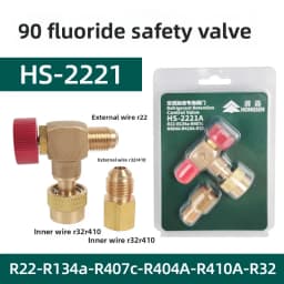 Hosen Charging Valve with Safety Release,Universal for R410A/R134a Refrigerant,Low-Pressure Stop Valve Car AC System,Accessories