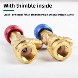 Hosen Charging Valve with Safety Release,Universal for R410A/R134a Refrigerant,Low-Pressure Stop Valve Car AC System,Accessories